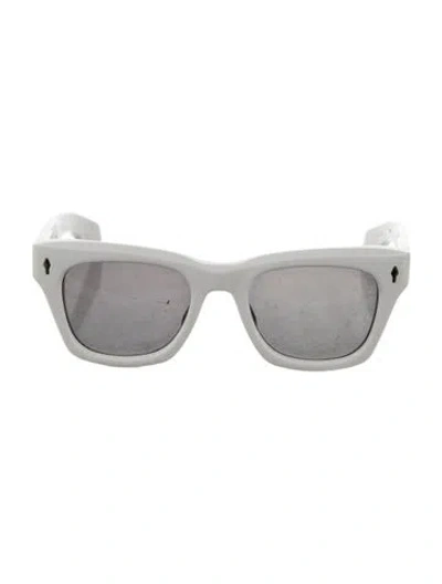Pre-owned Jacques Marie Mage Dealan Wayfarer Sunglasses In White