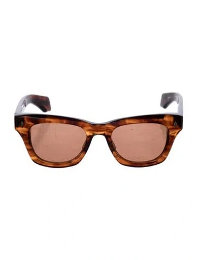 Pre-owned Jacques Marie Mage Dealani Wayfarer Sunglasses In Brown