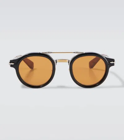 Jacques Marie Mage Delage Round Sunglasses In Black