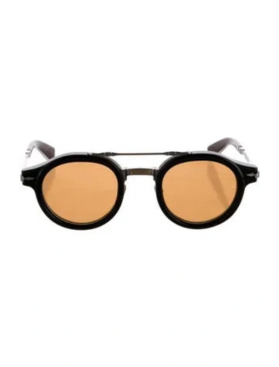 Pre-owned Jacques Marie Mage Delage Round Sunglasses In Black