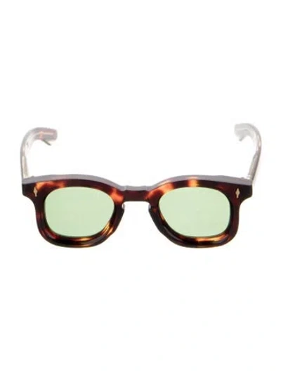 Pre-owned Jacques Marie Mage Devaux Round Sunglasses In Brown