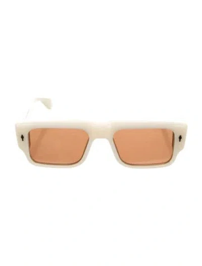 Pre-owned Jacques Marie Mage Devoto Square Sunglasses In White