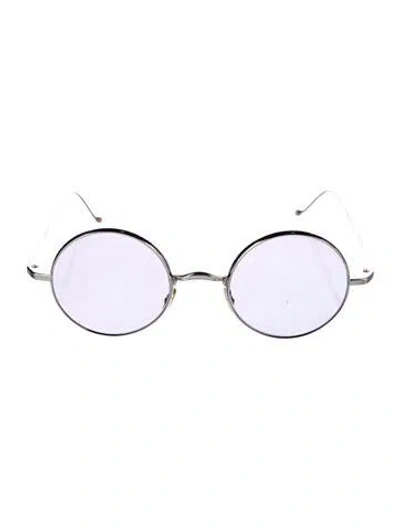 Pre-owned Jacques Marie Mage Diana Round Sunglasses In Silver