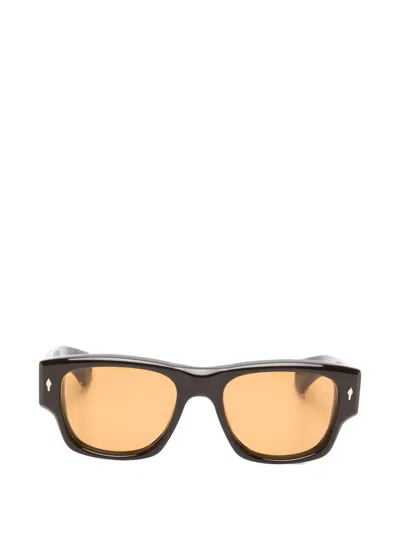Jacques Marie Mage Dino Square-frame Sunglasses In Brown