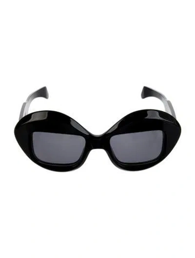 Pre-owned Jacques Marie Mage Doll Oversize Sunglasses In Black