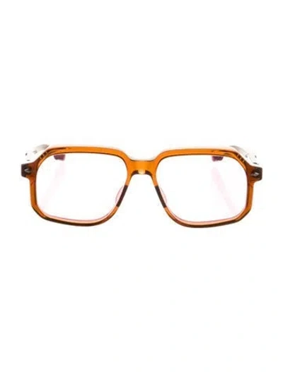 Pre-owned Jacques Marie Mage Domoto Square Sunglasses W/ Tags In Brown