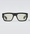 Jacques Marie Mage Donat Rectangular Sunglasses In Black