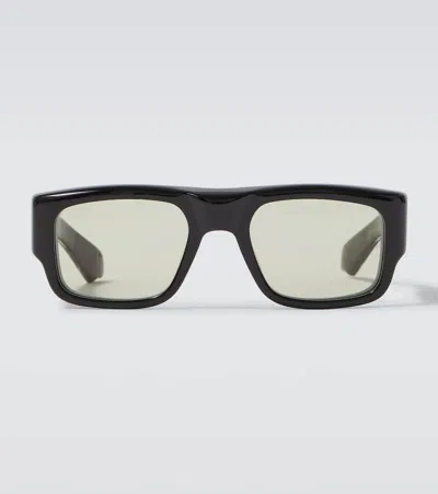 Jacques Marie Mage Donat Rectangular Sunglasses In Black