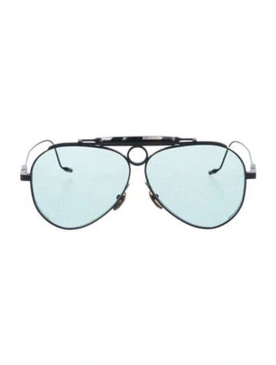Pre-owned Jacques Marie Mage Duke Aviator Sunglasses In Black