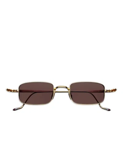 Jacques Marie Mage Dusk Rectangle-frame Sunglasses In Gold