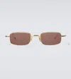 Jacques Marie Mage Dusk Rectangular Sunglasses In Red