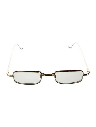 Pre-owned Jacques Marie Mage Dusk Square Sunglasses In Gold