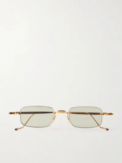 Jacques Marie Mage Dusk Squared-frame Metal Sunglasses In Transparent