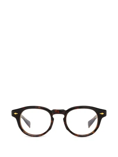 Jacques Marie Mage Eiko Round-frame Glasses In Brown