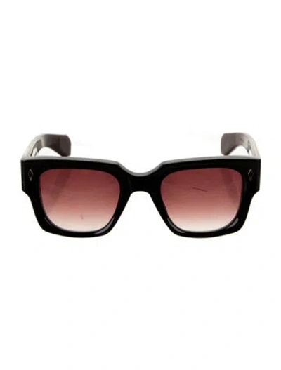 Pre-owned Jacques Marie Mage Enzo Square Sunglasses In Black