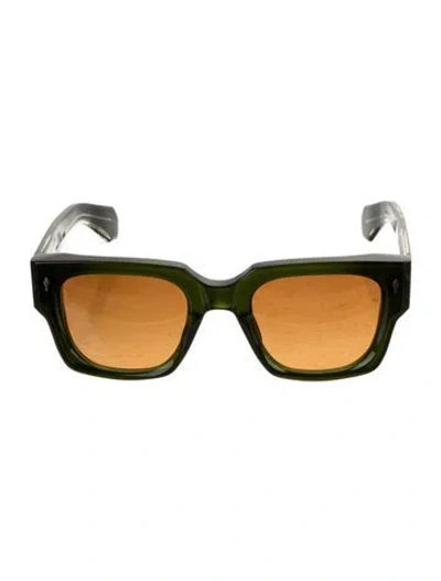 Pre-owned Jacques Marie Mage Enzo Square Sunglasses In Black/clear