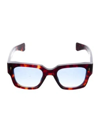Pre-owned Jacques Marie Mage Enzo Square Sunglasses In Brown
