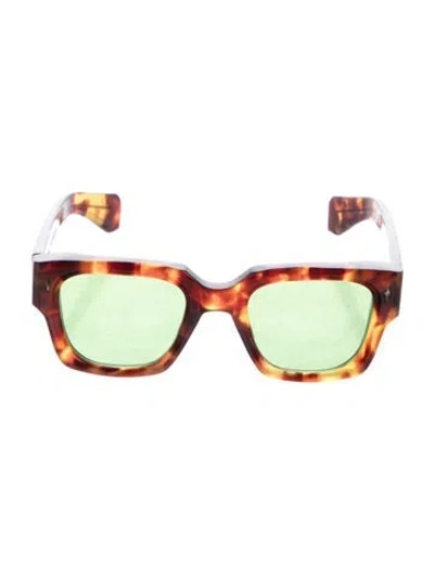 Pre-owned Jacques Marie Mage Enzo Square Sunglasses In Brown