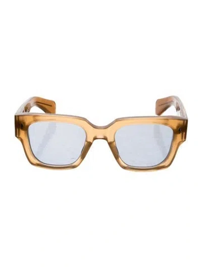 Pre-owned Jacques Marie Mage Enzo Square Sunglasses In Orange
