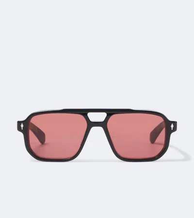 Jacques Marie Mage Evans Flat-top Sunglasses In Red