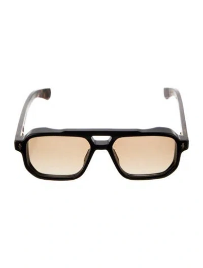 Pre-owned Jacques Marie Mage Evans Square Sunglasses In Brown