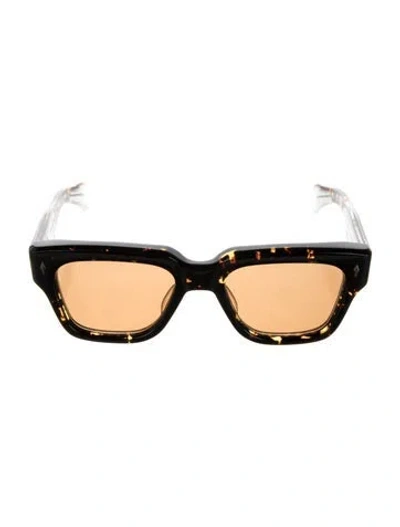 Pre-owned Jacques Marie Mage Fellin Square Sunglasses In Brown