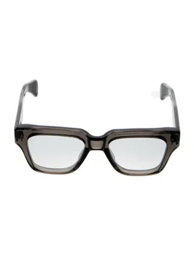 Pre-owned Jacques Marie Mage Fellini Square Eyeglasses In Black/clear