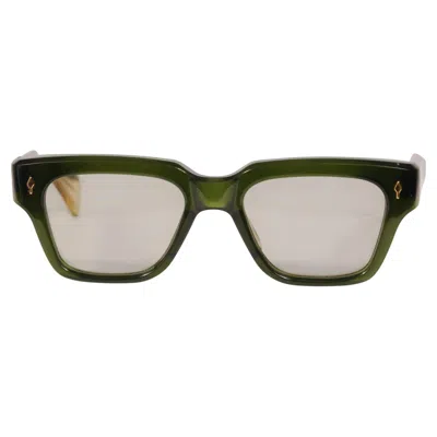 Pre-owned Jacques Marie Mage Fellini Sunglasses Emerald Green Gold Jmm Fe 20 Square