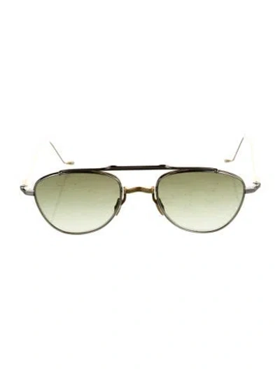 Pre-owned Jacques Marie Mage Flynn Aviator Sunglasses In Silver