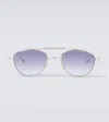 Jacques Marie Mage Flynn Aviator Sunglasses In Silver