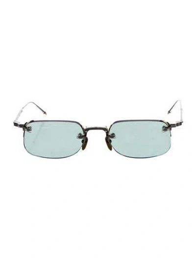 Pre-owned Jacques Marie Mage Fonda Square Sunglasses In Silver
