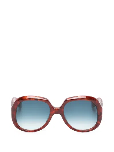Jacques Marie Mage Geometric-frame Sunglasses In Brown