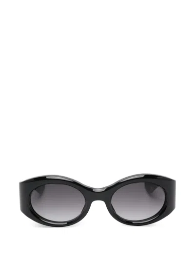 Jacques Marie Mage Gia 椭圆形框太阳眼镜 In Black
