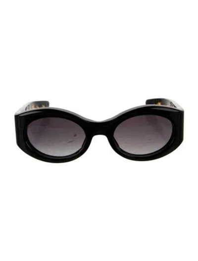 Pre-owned Jacques Marie Mage Gia Oversize Sunglasses In Black