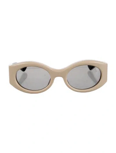 Pre-owned Jacques Marie Mage Gia Oversize Sunglasses In Neutrals