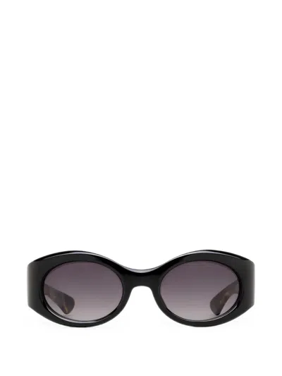 Jacques Marie Mage Gia Round-frame Sunglasses In Black