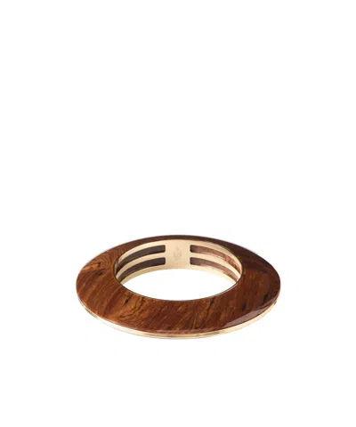 Jacques Marie Mage Gold-plated Bangle In Brown