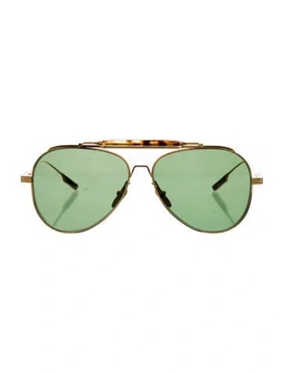 Pre-owned Jacques Marie Mage Gonzo Aviator Sunglasses In Gold