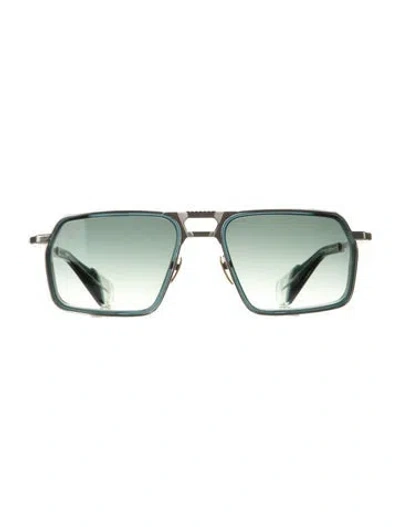 Pre-owned Jacques Marie Mage Gt-r Aviator Sunglasses In Blue