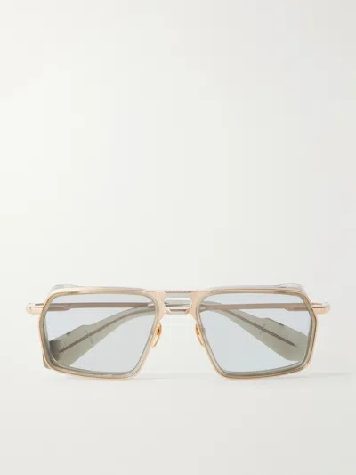 Jacques Marie Mage Gt-r Aviator-style Titanium Sunglasses In Silver