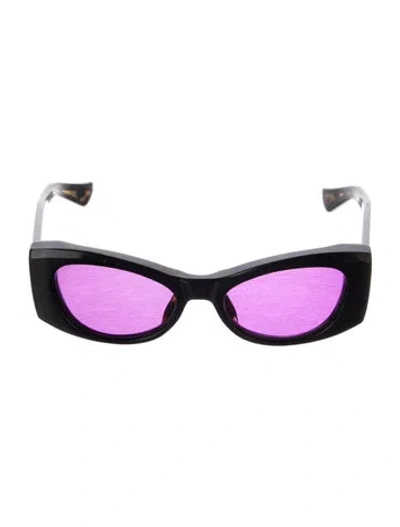 Pre-owned Jacques Marie Mage Harlo Cat-eye Sunglasses In Black