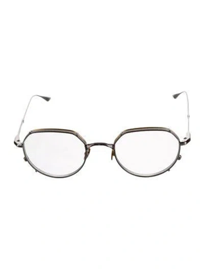 Pre-owned Jacques Marie Mage Hartana Round Eyeglasses In Gold/silver