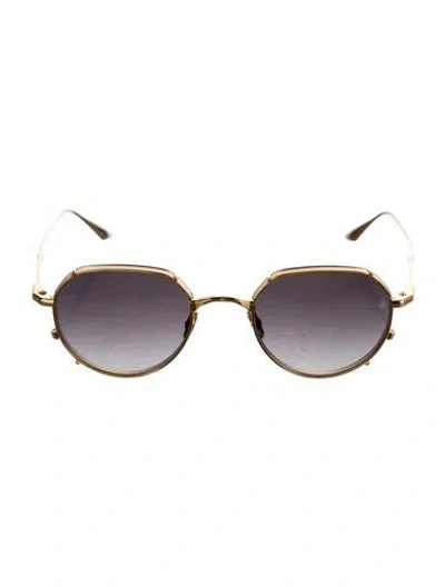 Pre-owned Jacques Marie Mage Hartana Round Sunglasses In Gold