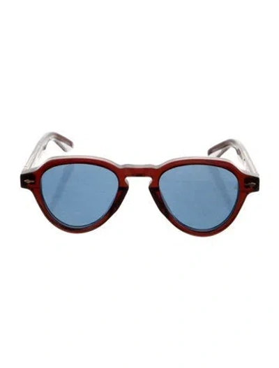 Pre-owned Jacques Marie Mage Hatfield Round Sunglasses W/ Tags In Red