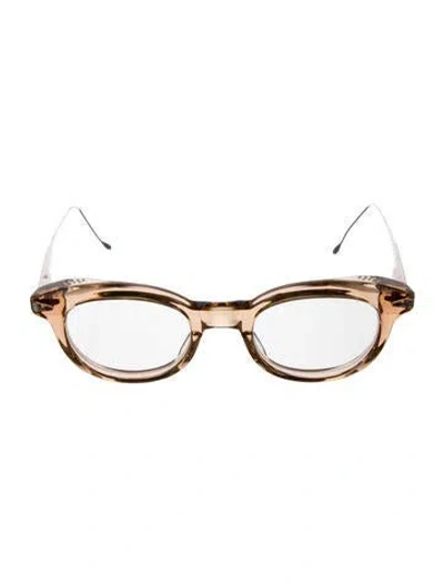 Pre-owned Jacques Marie Mage Hisao Round Eyeglasses In Brown