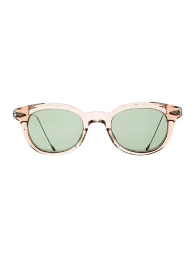Pre-owned Jacques Marie Mage Hisao Round Sunglasses In Brown/silver