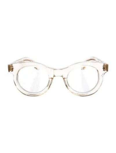 Pre-owned Jacques Marie Mage Hitchcock Round Sunglasses In Neutral