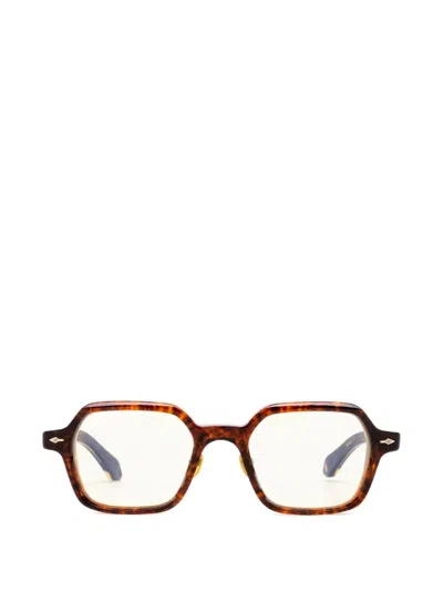 Jacques Marie Mage Holden Geometric-frame Glasses In Brown