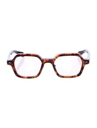 Pre-owned Jacques Marie Mage Holden Square Sunglasses In Brown