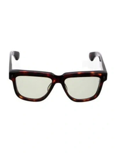 Pre-owned Jacques Marie Mage Hyannis Wayfarer Sunglasses In Brown